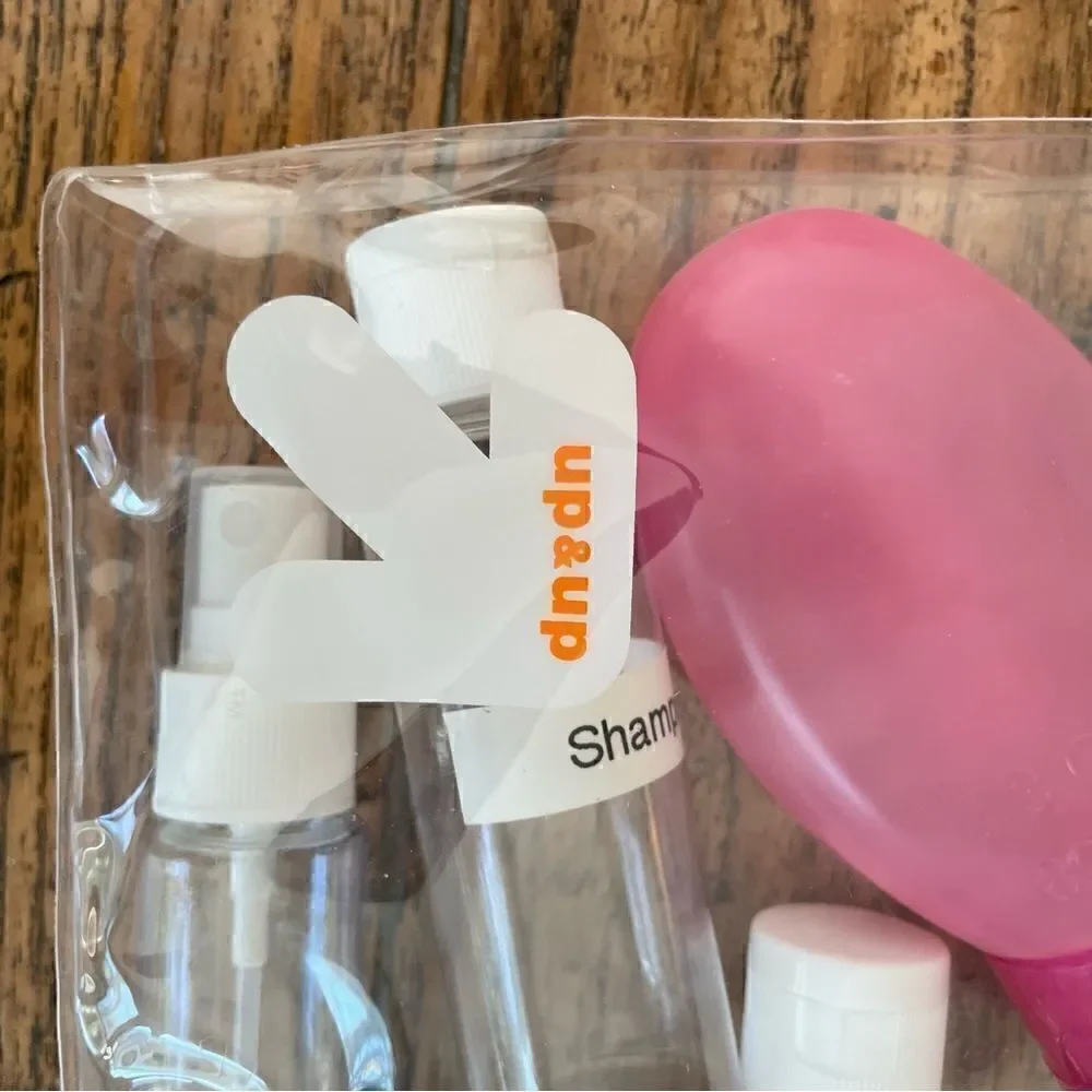 Up & Up Bag of Travel Size Containers Clear Hand Luggage NWOT